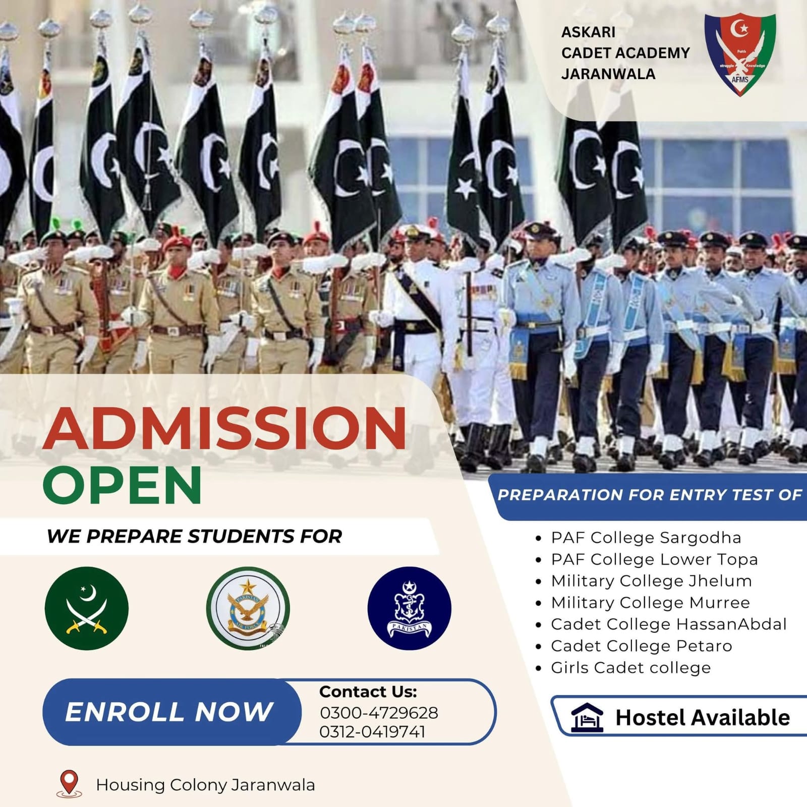 Admissions Open 2026-2027 – Askari Foundation School System & Pre Cadet Academy